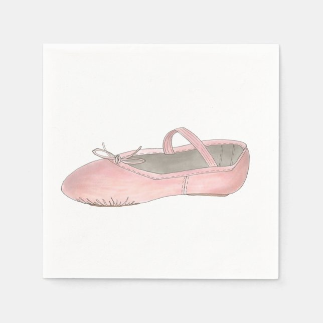 Servilleta De Papel Ballet rosa zapatillas zapatillas Ballerina Clase  (Anverso)