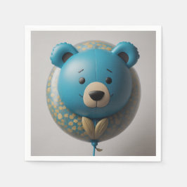 Servilleta De Papel Balloon Blue Bear
