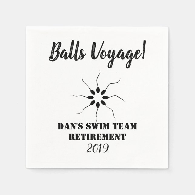 Servilleta De Papel Balls Voyage | Jubilación de equipo de Swim | Vase (Anverso)