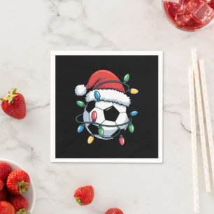 Servilleta De Papel Balón de fútbol de Santa Deportes Navidad Jugador