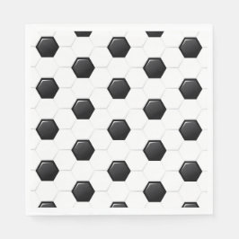 Servilleta De Papel Balón de Fútbol Deportes Blanco Negro Juego Niños