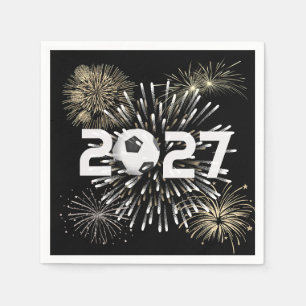 Servilleta De Papel Balón de fútbol Fiesta de Nochevieja 2027