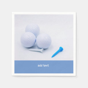 Servilleta De Papel Balón de golf con tez azul y blanco sobre papel b