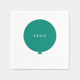 Servilleta De Papel Balón minimalista   Fiesta de cumpleaños de Green 