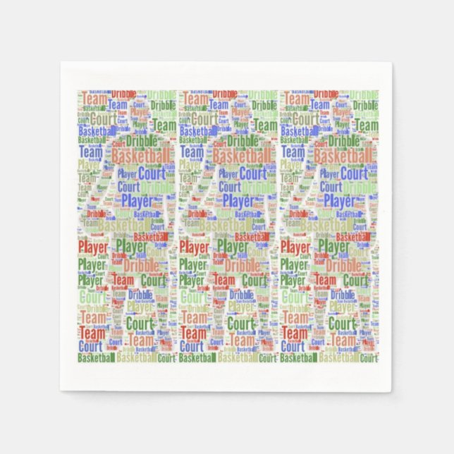 Servilleta De Papel Baloncestistas de las servilletas de papel (Anverso)