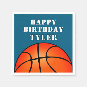 Servilleta De Papel Baloncesto Ball Photo Happy Birday Fiesta