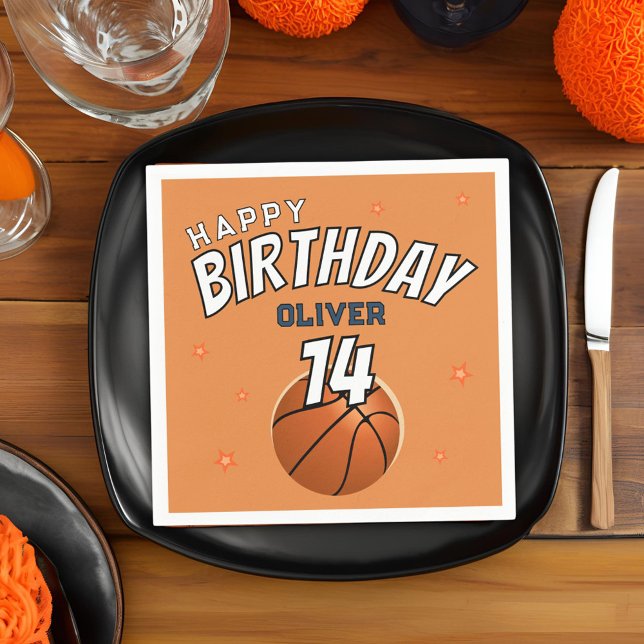 Servilleta De Papel Baloncesto Ball Sports Happy Birday Fiesta (Subido por el creador)
