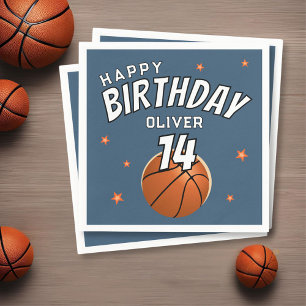 Servilleta De Papel Baloncesto Ball Sports Happy Birday Fiesta