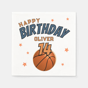 Servilleta De Papel Baloncesto Ball Sports Happy Birday Fiesta