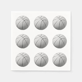 Servilleta De Papel Baloncesto blanco y negro
