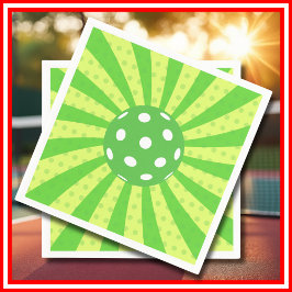 Servilleta De Papel Baloncesto Cumpleaños Green RETRO Stripes Sports