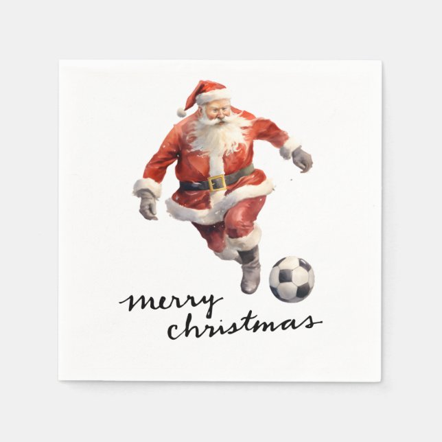 Servilleta De Papel Baloncesto de fútbol para Fiesta de Navidades en G (Anverso)