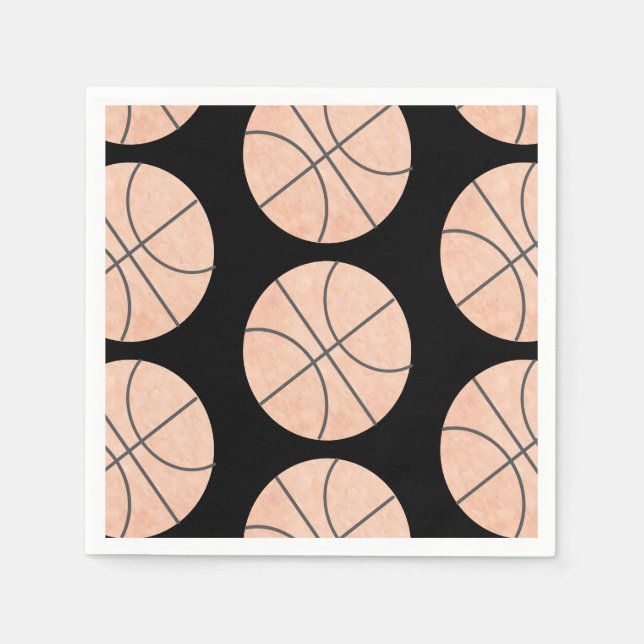 Servilleta De Papel Baloncesto Deportes Nápoles Acuarela Cualquier Col (Anverso)