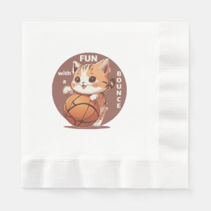 Servilleta De Papel baloncesto gatito