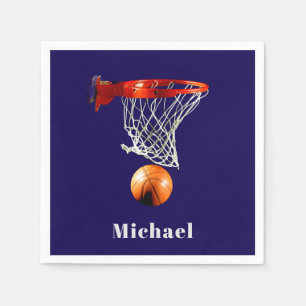 Servilleta De Papel Baloncesto Reemplaza con Tu Nombre