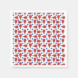 Servilleta De Papel Baloncesto: remo azul blanco rojo y bolas de rosca