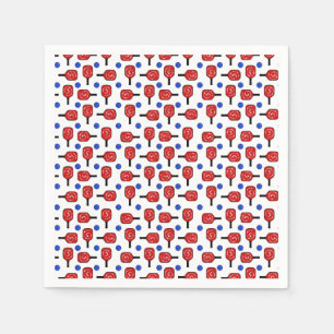 Servilleta De Papel Baloncesto: remo azul blanco rojo y bolas de rosca