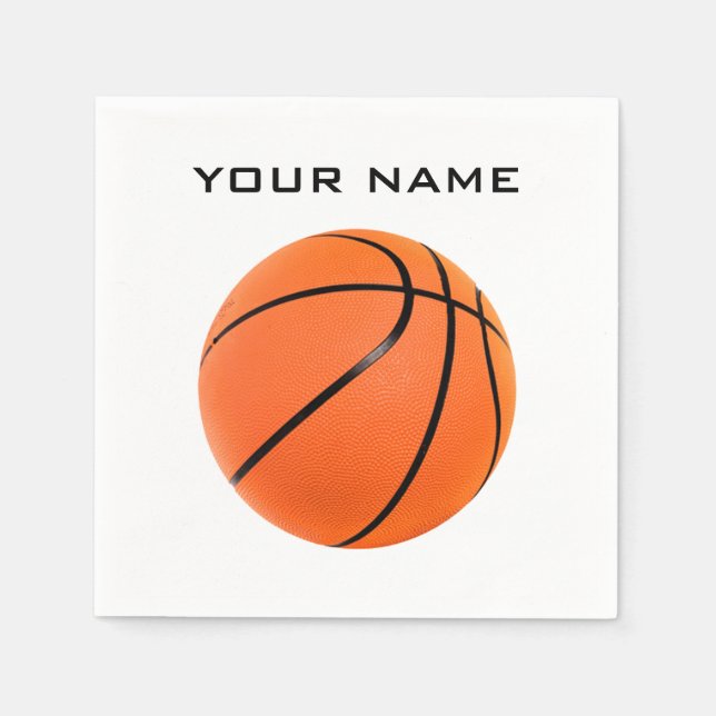 Servilleta De Papel Baloncesto Su Nombre (Anverso)