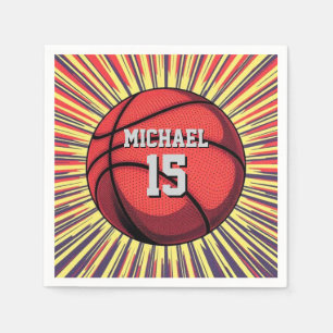 Servilleta De Papel Baloncesto Tu Nombre Pop Art