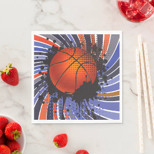 Servilleta De Papel Baloncesto Urbano Abstracto Grunge Retro Deportes