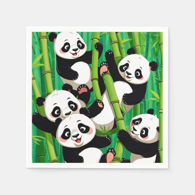 Servilleta De Papel Bamboo Panda (Anverso)