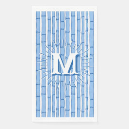 Servilleta De Papel Bambooey Bamboo Stripe en Azul Personalizado