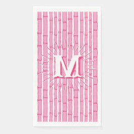 Servilleta De Papel Bambooey Bamboo Stripe in Pink Personalized