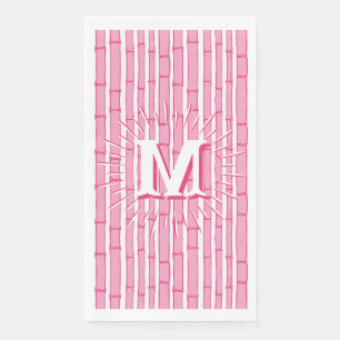 Servilleta De Papel Bambooey Franja de Bambú en Rosa Personalizado