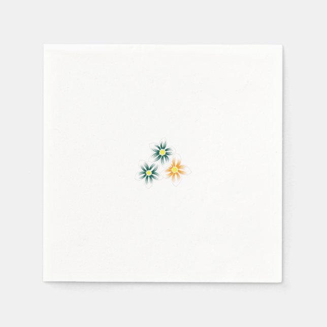 Servilleta De Papel Banana Amarillo, Verde Azul Oscuro, decorativo (Anverso)