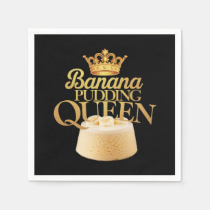 Servilleta De Papel Banana Pudding Queen Ultimate diseño para postre