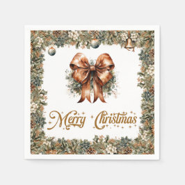 Servilleta De Papel Banda de los Navidades rusos clásicos de oro verde