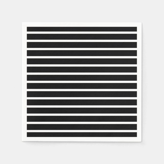 Servilleta De Papel Banda moderna en blanco y negro (Anverso)