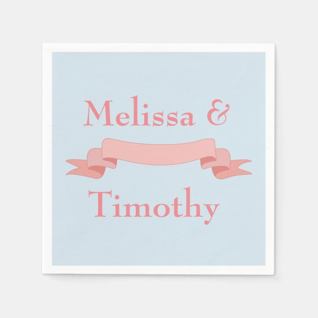 Servilleta De Papel Banda rosa y azul (Anverso)