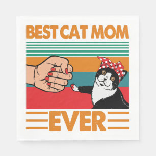 Servilleta De Papel Bandana Mejor Mamá de Gatos del Mundo