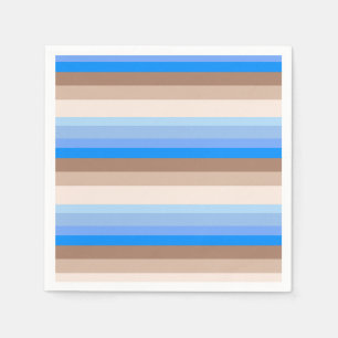 Servilleta De Papel Bandas azules y marrones