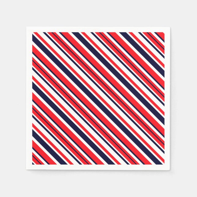 Servilleta De Papel Bandas Blanca, Azul Y Roja (Anverso)