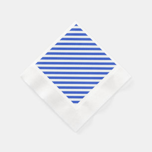 Servilleta De Papel Bandas combinadas azules reales de Shirley Taylor