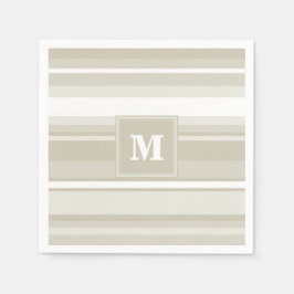 Servilleta De Papel Bandas de arenisca monogramo