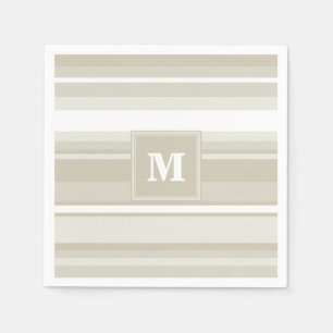 Servilleta De Papel Bandas de arenisca monogramo