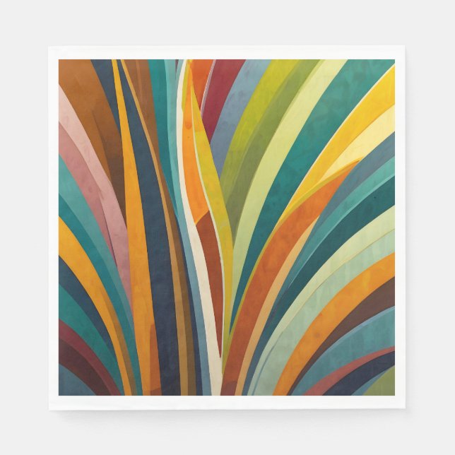 Servilleta De Papel Bandas de baile en color (Anverso)