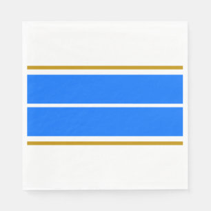 Servilleta De Papel Bandas De Carreras Amplia Azul Brillante Esporádic