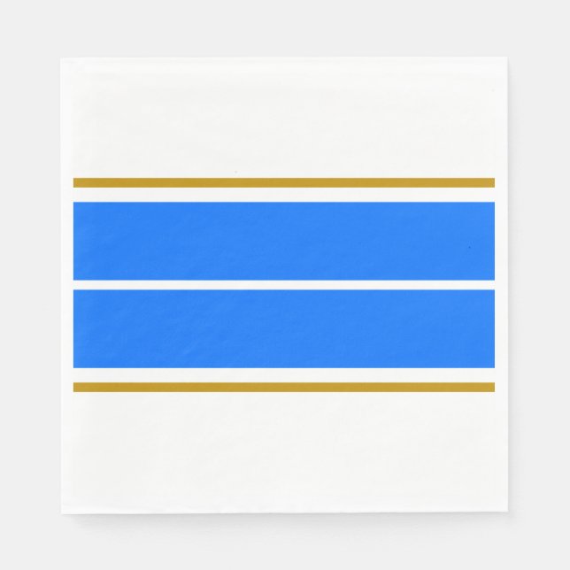 Servilleta De Papel Bandas De Carreras Amplia Azul Brillante Esporádic (Anverso)