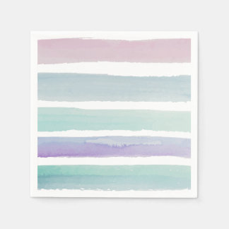 Servilleta De Papel Bandas de color de agua Pastel