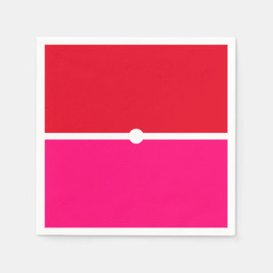 Servilleta De Papel Bandas de colores rosados de la tela roja brillant