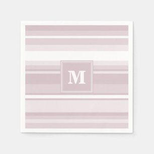 Servilleta De Papel Bandas de cuarzo rosa monograma