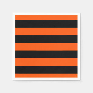 Servilleta De Papel Bandas de Halloween de negro y Naranja