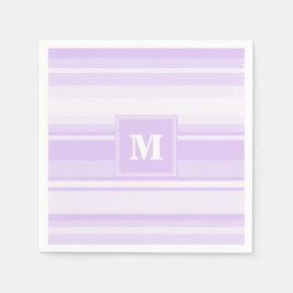 Servilleta De Papel Bandas de lilac monogramo