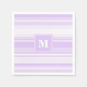 Servilleta De Papel Bandas de lilac monogramo