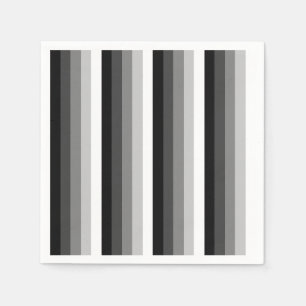 Servilleta De Papel Bandas de sombra en blanco y negro