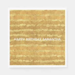 Servilleta De Papel Bandas Glitzy Gold